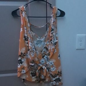 Mustard Floral Tank Top